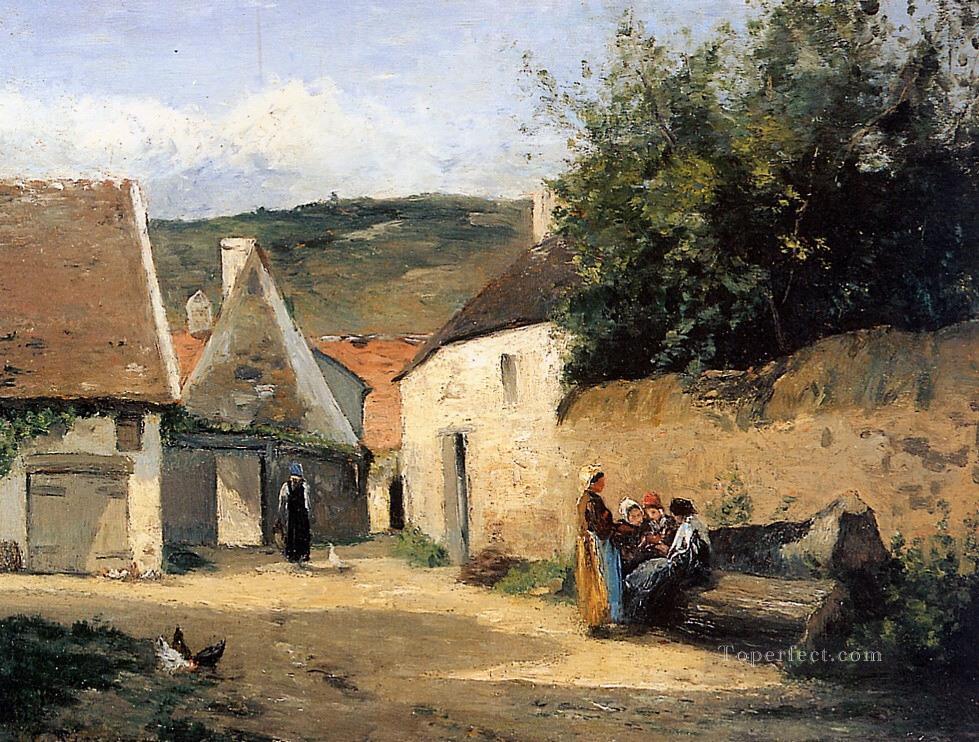 jacob coin de village Camille Pissarro Oil Paintings